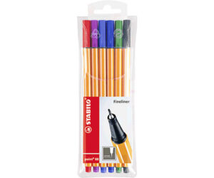 Cienkopis Point 88 6-kol. w etui, Stabilo