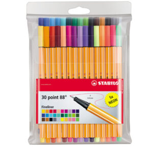 Cienkopisy Point 88 kpl. 30-kol. w etui 8830-1, Stabilo