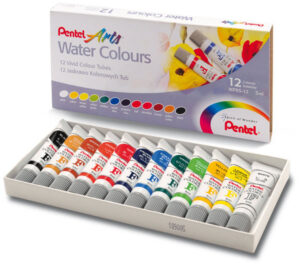 Farby akwarelowe w tubach 12-kol. po 5 ml., Pentel