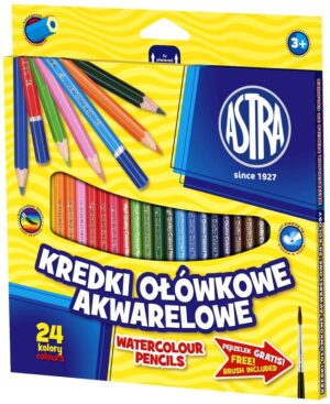Kredki akwarelowe 24-kol. Astra