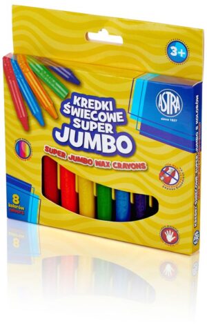 Kredki świecowe 8-kol Jumbo, Astra