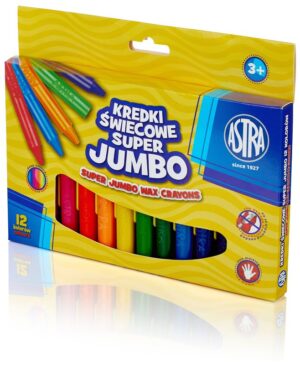 Kredki świecowe 12-kol Jumbo, Astra