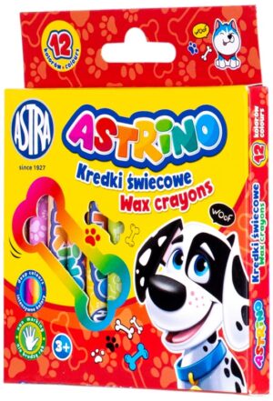 Kredki świecowe 12 kol. 8 mm. Astrino, Astra