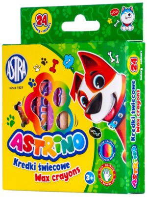 Kredki świecowe 24-kol. 8mm Astrino, Astra
