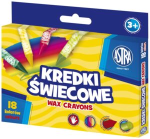 Kredki świecowe okrągłe 18-kol. - 8/90 mm, Astra