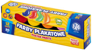 Farby plakatowe 12-kol. 20ml Standard box, Astra