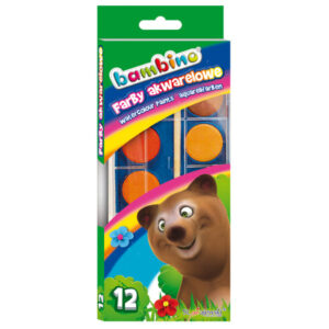 Farby akwarelowe 12 kol. std., Bambino