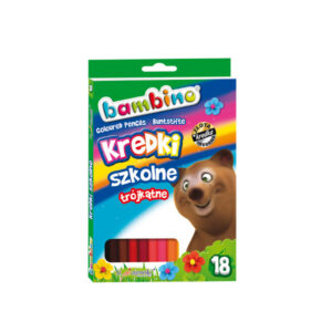 Kredki 18-kol. 18cm ołówkowa trójkątne, Bambino