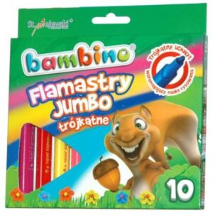 Flamastry 10-kol. Jumbo trójkątne std., St.Majewski