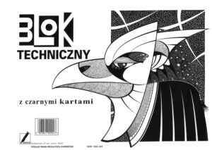 Blok techniczny z czarnymi kartkami A4 10 k., Kreska