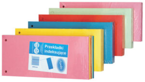 Przekładki 1/3 A4 mix kolorów op. 100 szt., Bantex