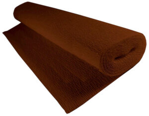 Krepina 180 g/m2 brązowa ciemna (Testa di Moro Brown) 50x250cm 568, Cartotecnica Rossi