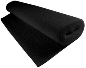 Krepina 180 g/m2 czarna (Black) 50x250cm 602, Cartotecnica Rossi