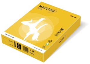 Papier ksero kolorowy A4 80g. 500 ark. żółty siarkowy IG50, Maestro color