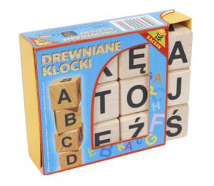 Klocki drewniane A,B,C