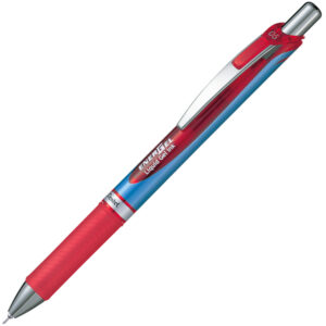 Długopis żelowy EnerGel BLN75 automat. czerw., Pentel