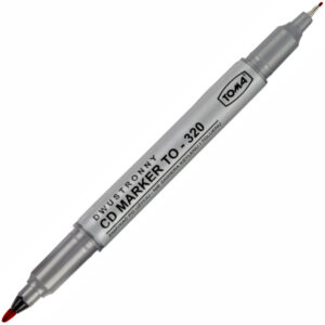 Marker do płyt CD 320 dwustronny czerw., Toma