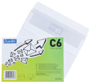 Koperta C6 biała SK 25 szt, Bantex