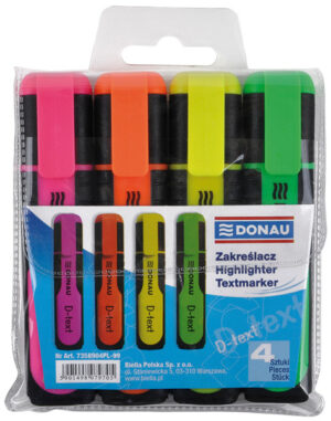 Zakreślacze D-text 4-kol., Donau