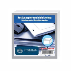 Bloczek kartek białych 85x85x35 klejonych, Interdruk