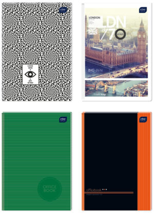 Brulion A4 160 k. linia oprawa twarda, Interdruk