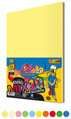 Papier ksero A4 50k 160g 10-kol. mix, Pastello