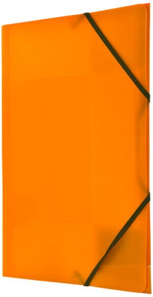 Teczka PP z gumką narożną A4 pomarańczowy, Tetis