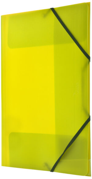 Teczka PP z gumką narożną A4 żółta, Tetis