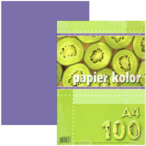 Papier kolor A4 80g/m2 fioletowy op. 100 ark., Kreska