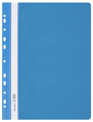 Skoroszyt wpinany plastikowy twardy A4 jasno-niebieski, Biurfol
