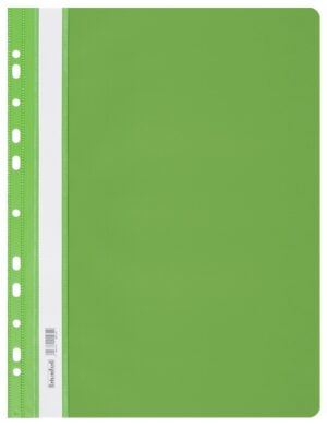 Skoroszyt wpinany plastikowy twardy A4 jasno-zielony , Biurfol