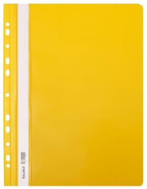 Skoroszyt wpinany plastikowy twardy A4 żółty , Biurfol
