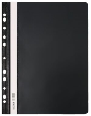 Skoroszyt wpinany plastikowy twardy A4 czarny, Biurfol