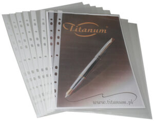 Koszulki A4 krystaliczna 50 mic.100 szt, Titanum