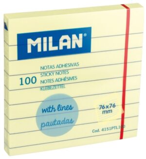 Karteczki samoprzylepne 76x76mm linia 100szt., Milan