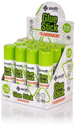 Klej w sztyfcie 25g transparentny, Zenith