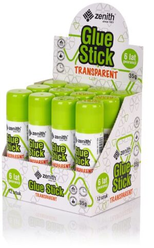 Klej w sztyfcie 35g transparentny, Zenith