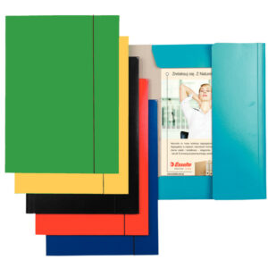 Teczka z gumką A4 lakierowana zielona, Esselte