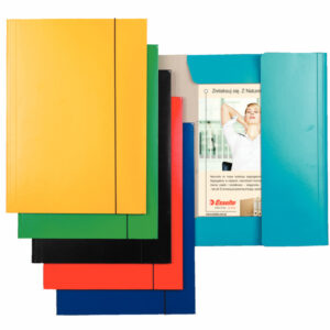 Teczka z gumką A4 lakierowana żółta, Esselte