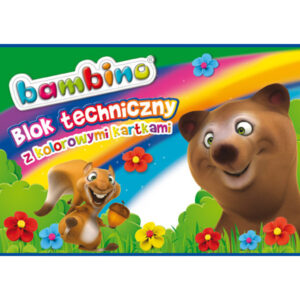 Blok techniczny kolor. A4 10 k. Bambino, Unipap