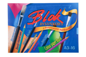 Blok rysunkowy kolor. A3 16 k., Kreska