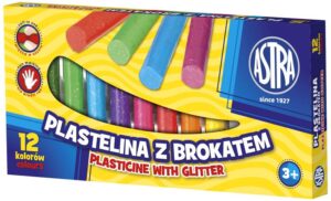 Plastelina 12-kol. Brokatowa, Astra