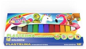 Plastelina 12-kol. kwadratowa, Koma Plast