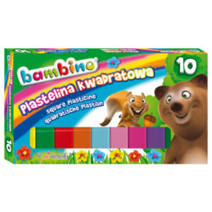 Plastelina 10-kol. kwadratowa Bambino, St.Majewski