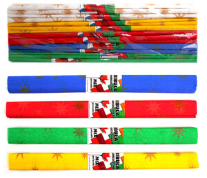 Krepina z nadrukiem Gwiazdki mix 50x200cm, Starpak