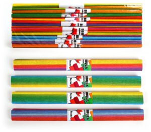 Krepina tęczowa rolka 50 x 200 cm różne kolory, Starpak